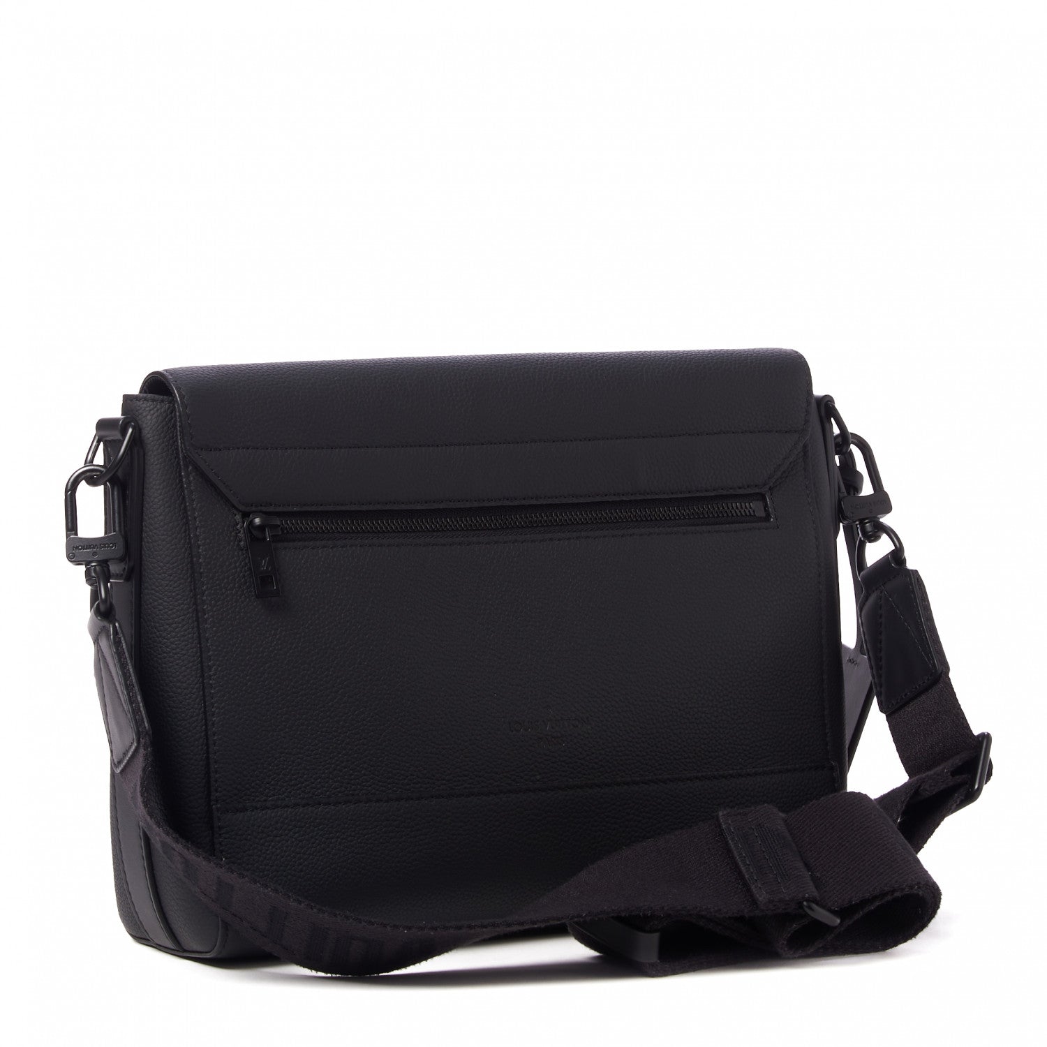 Louis Vuitton Calfskin Aerogram Messenger Black 2 of 7
