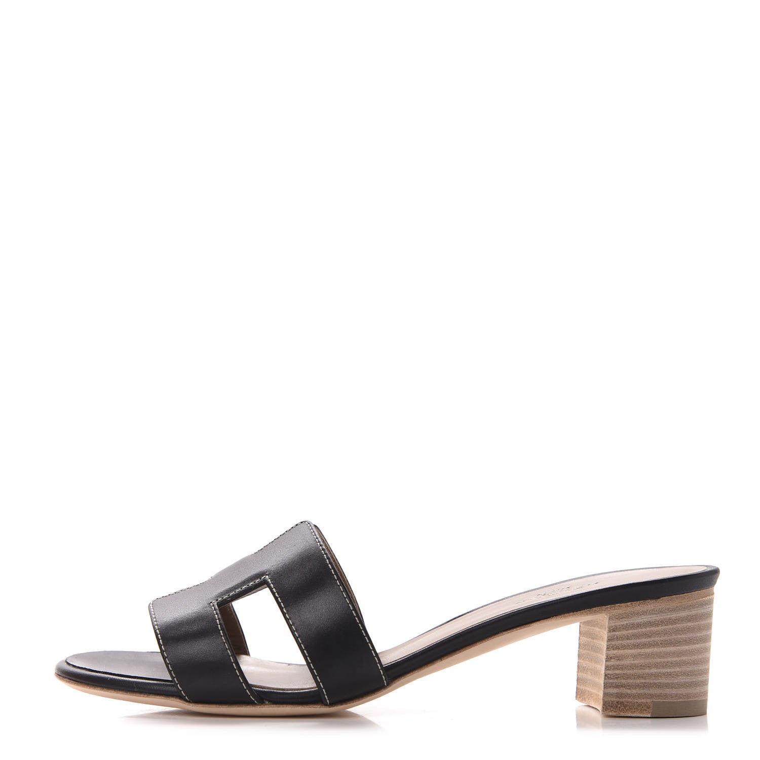 Hermes Calfskin Oasis Sandals 35 Black 1 of 11