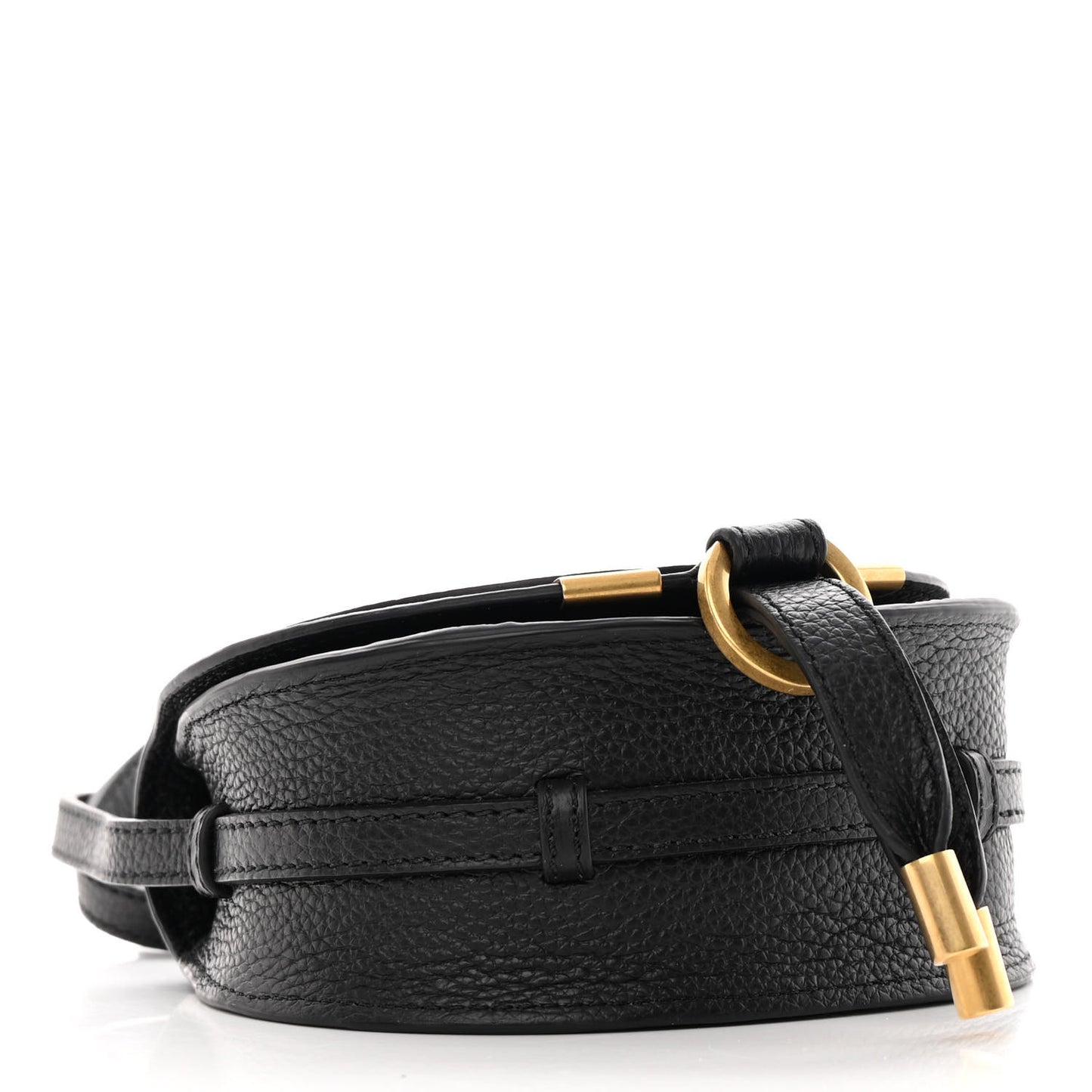 Calfskin Nano Marcie Saddle Bag Black
