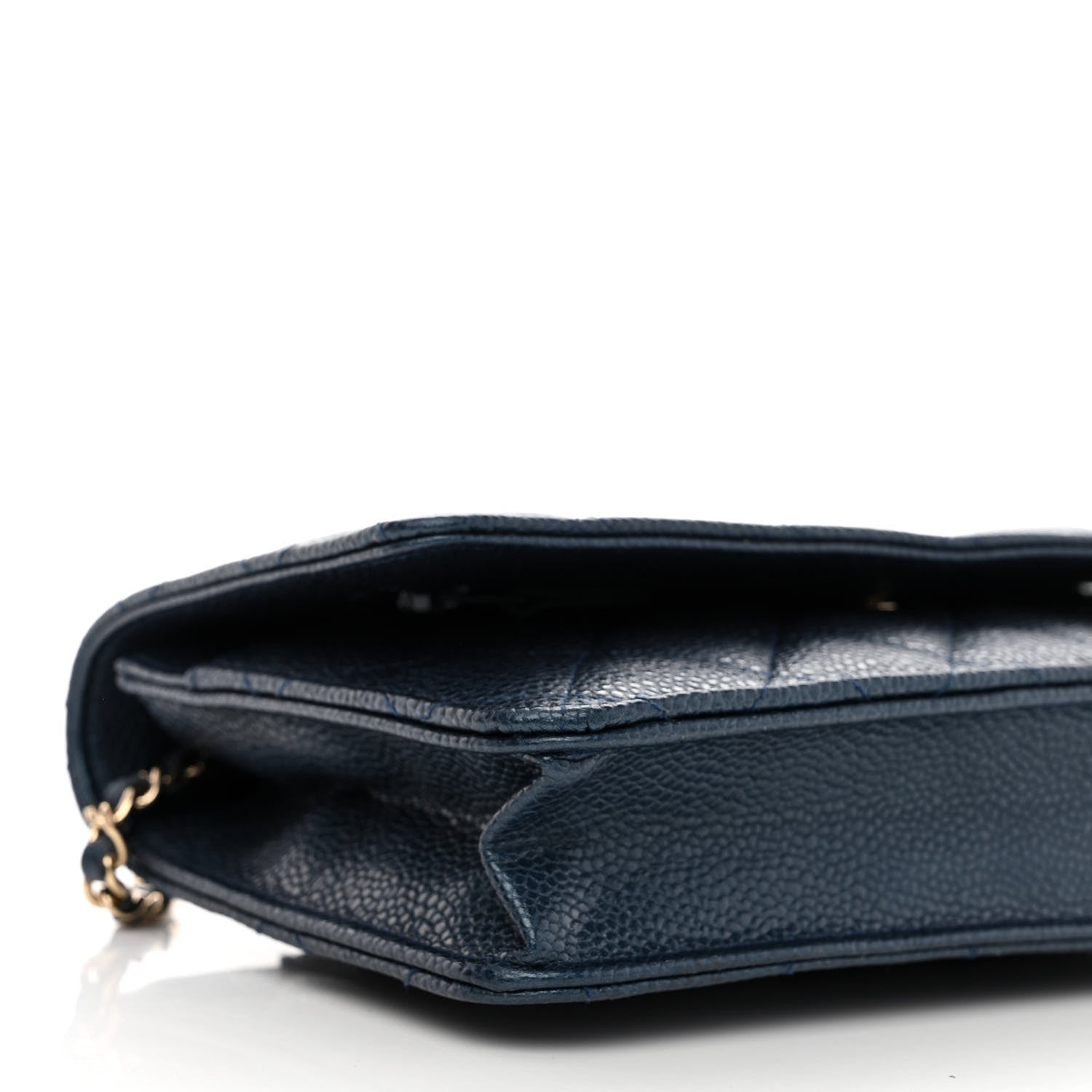Chanel Iridescent Caviar Quilted Wallet On Chain WOC Blue 9 of 10