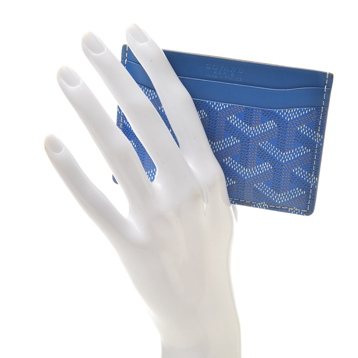 Goyardine Saint Sulpice Card Holder Sky Blue