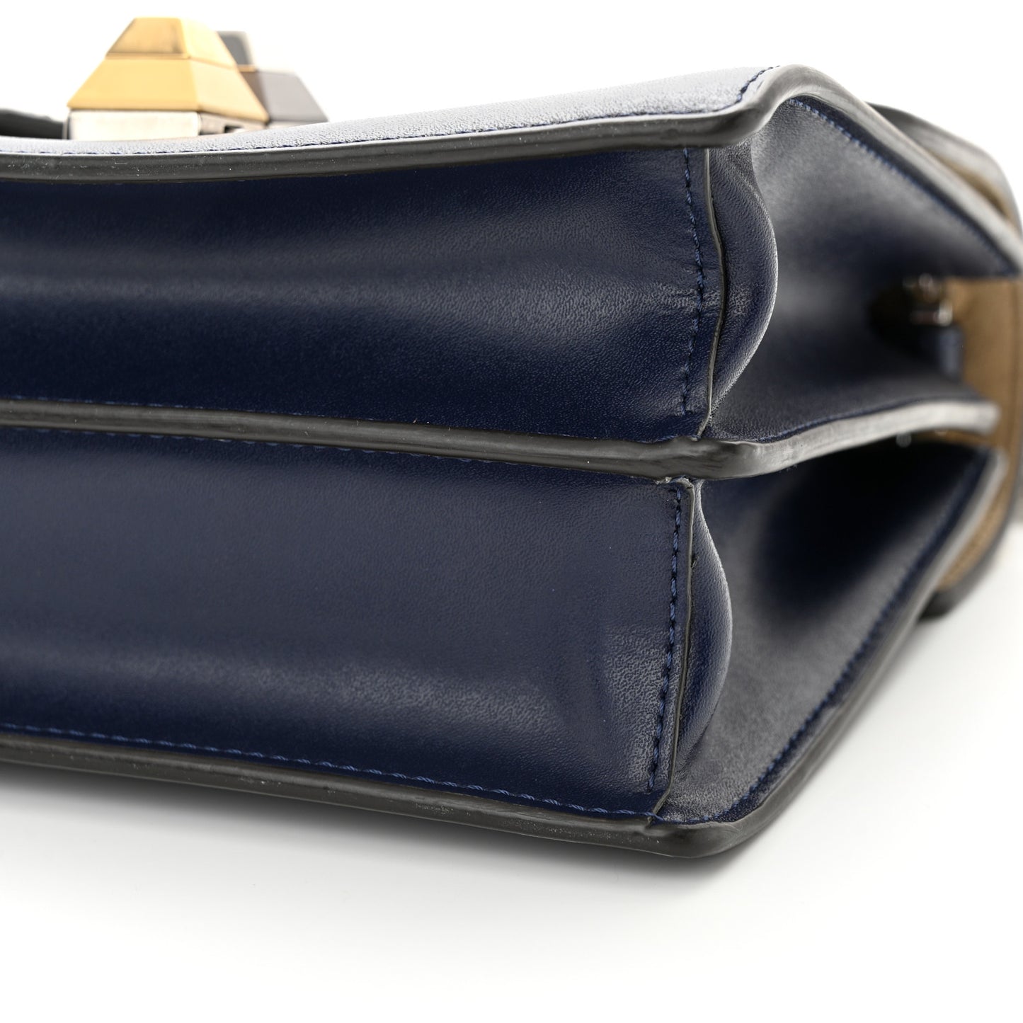 Snakeskin Vitello Liberty Elaphe Open Your Heart Small Kan I Shoulder Bag Blue Berry Balena Natural