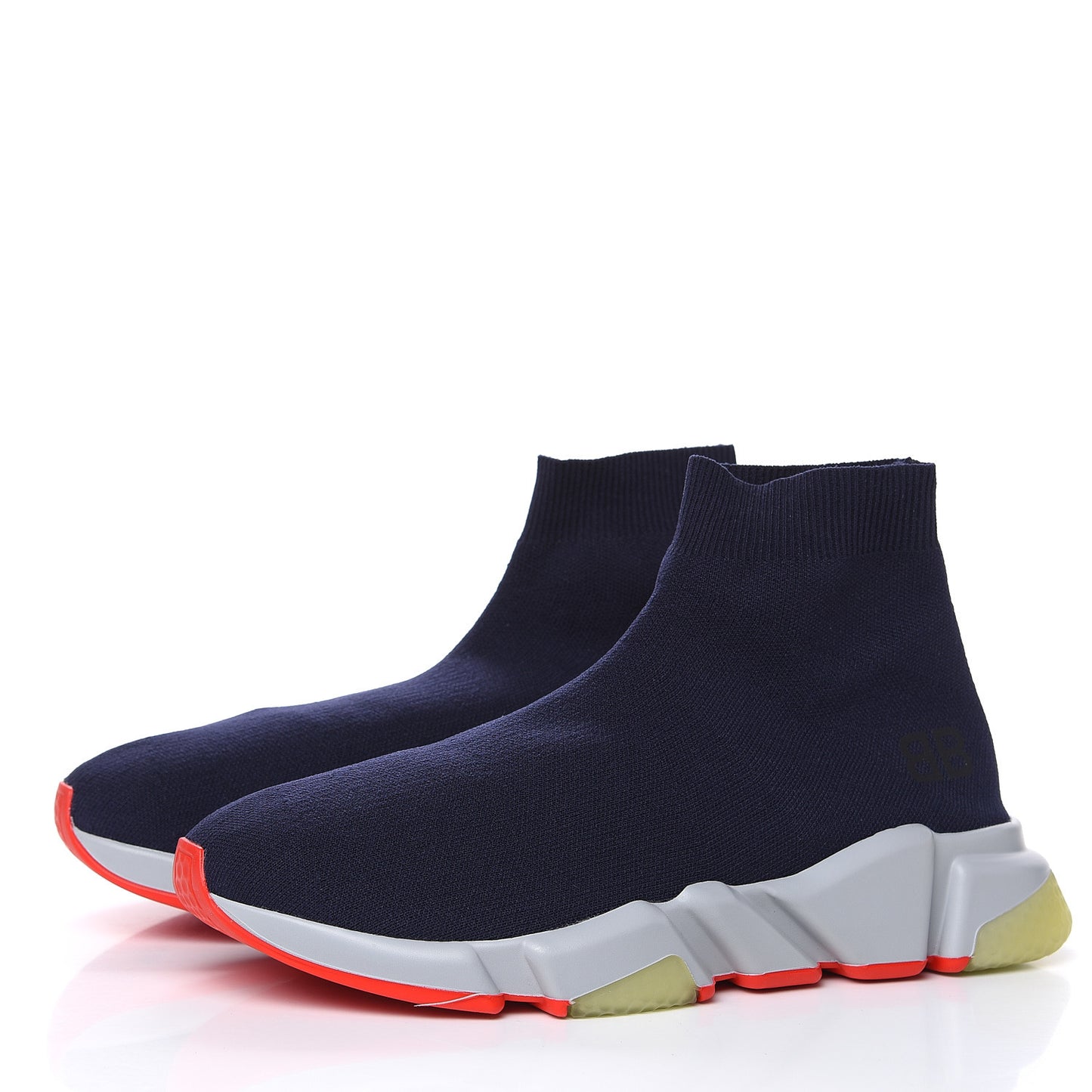 Neoprene Knit Mens Speed Sneakers 41 Bleu Marine