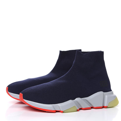 Balenciaga Neoprene Knit Mens Speed Sneakers 41 Bleu Marine 3 of 7