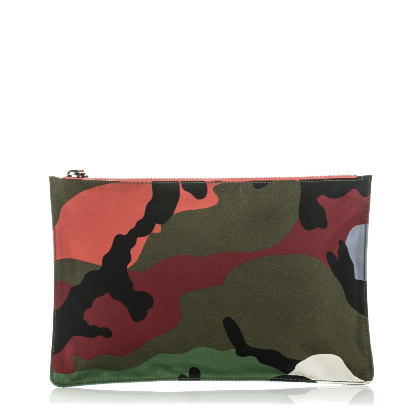 Nylon Camouflage Large Zip Pouch Multicolor