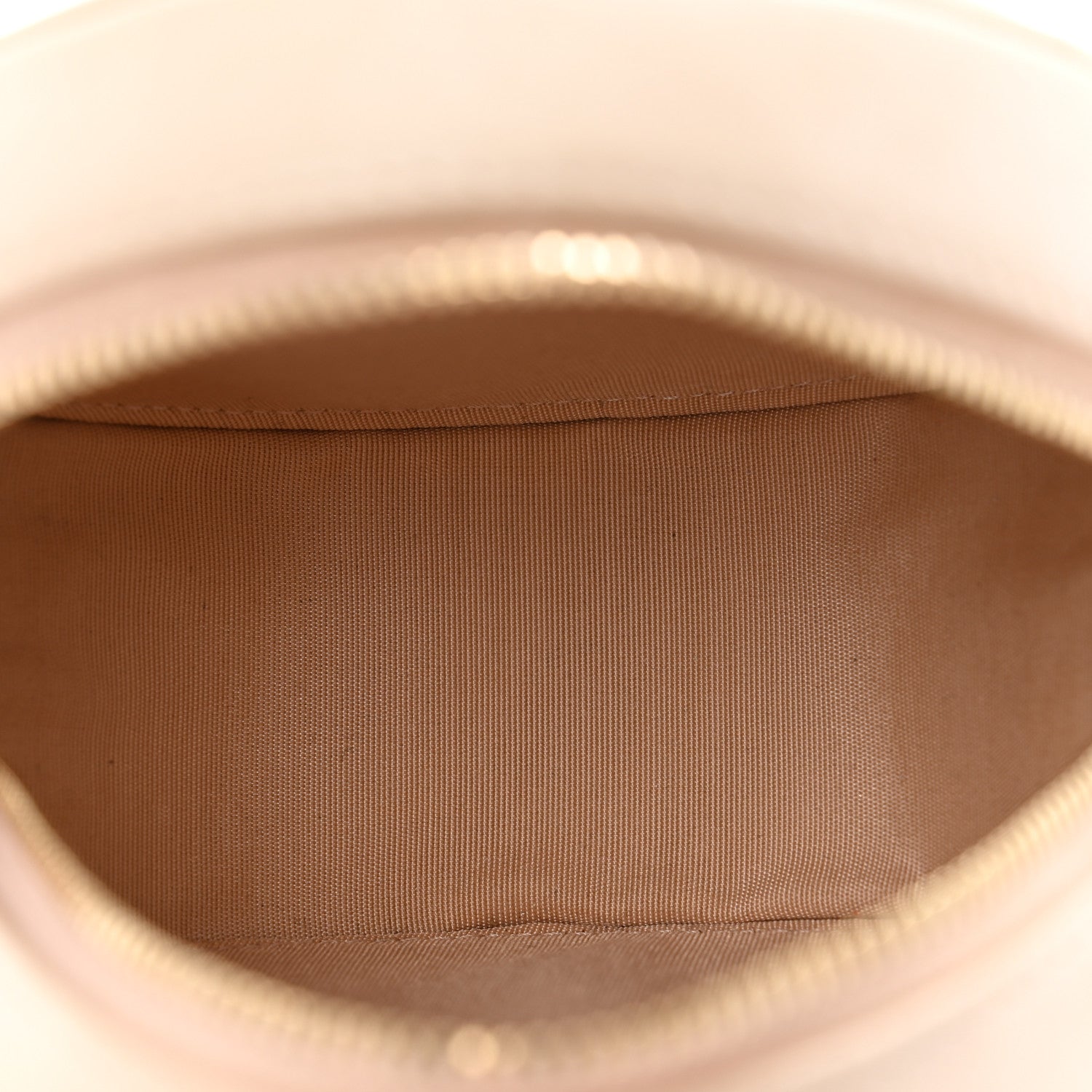 Chanel Iridescent Lambskin Quilted Pearl Round Clutch With Chain Light Beige 5 of 13