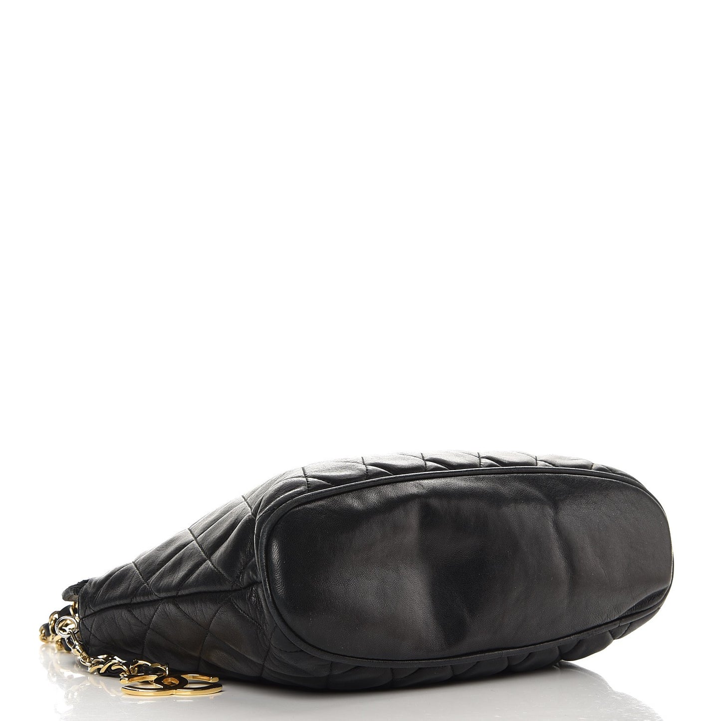 Lambskin Quilted Shoulder Bag Black