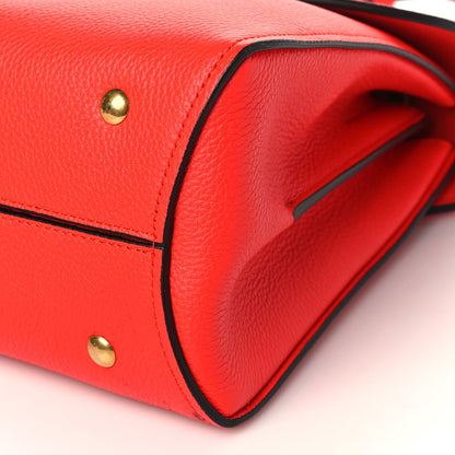 Salvatore Ferragamo Calfskin Small Margot Top Handle Satchel Candy Apple Red 9 of 9