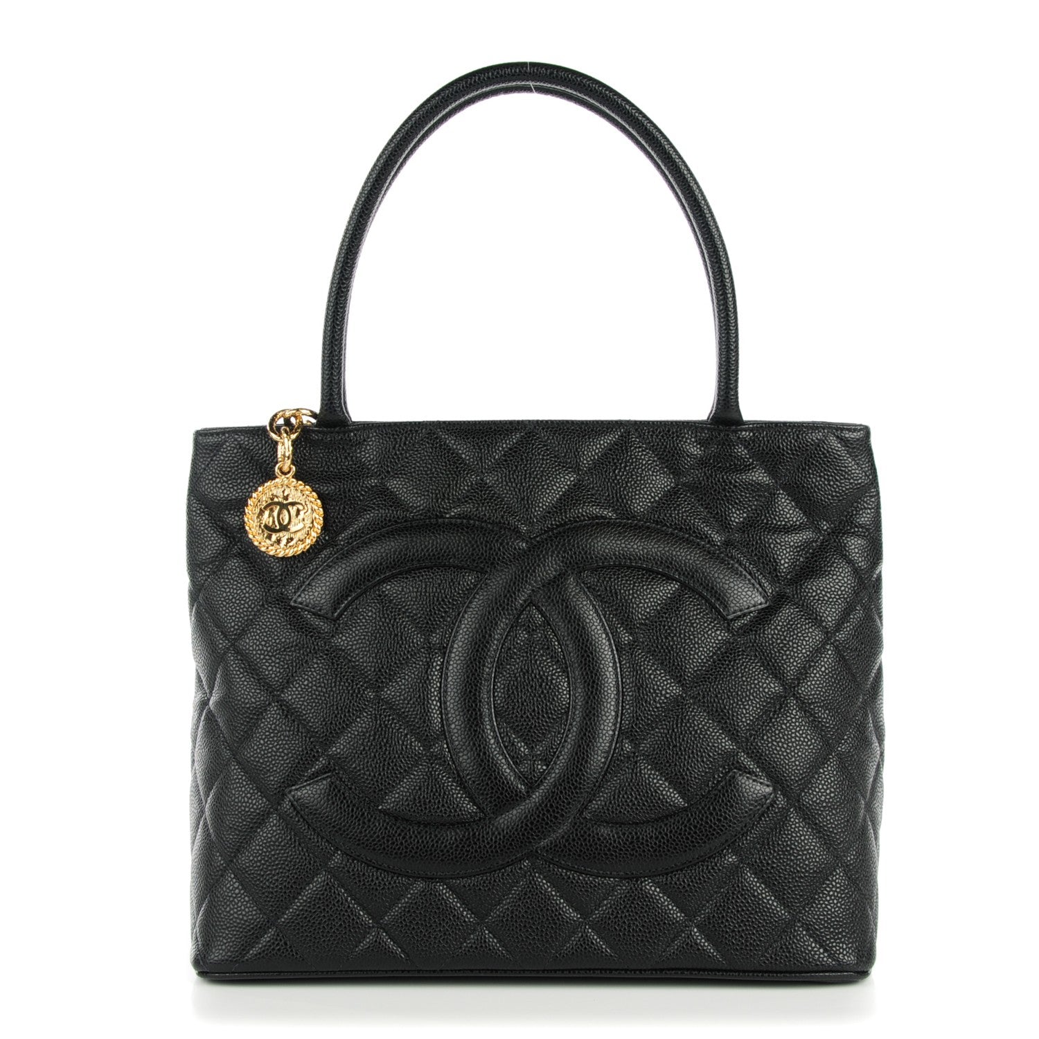 Chanel Caviar Quilted Medallion Tote Black 1 of 6
