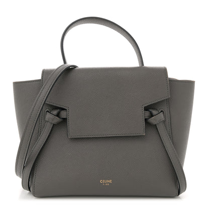 Celine Grained Calfskin Nano Belt Bag Grey 1 of 12
