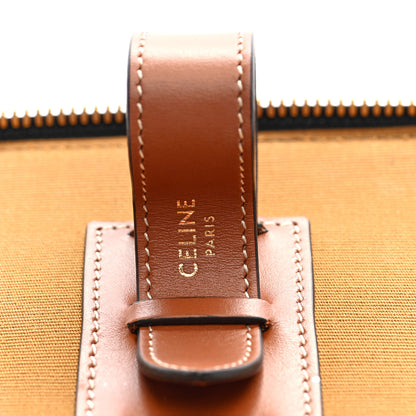 Celine Triomphe Canvas Calfskin Small Top Handle Toiletry Case Tan 6 of 6
