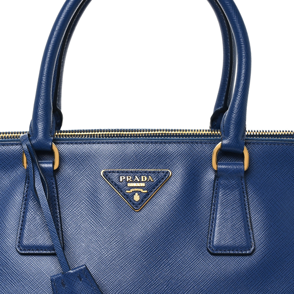 Prada Saffiano Large Galleria Double Zip Tote Bluette 10 of 12