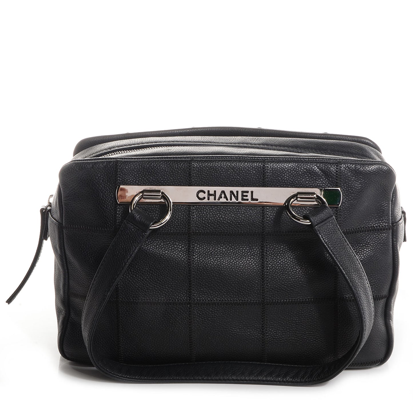 Caviar Square Stitched Tote Black