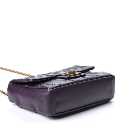 Chanel Calfskin Diamond Debossed Medium Cosmos Flap Purple 3 of 9
