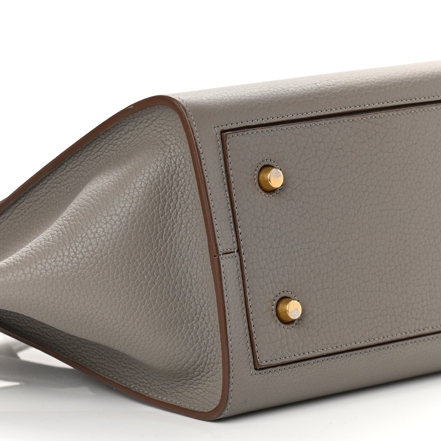 Crisped Calfskin Mini Tie Knot Tote Medium Grey