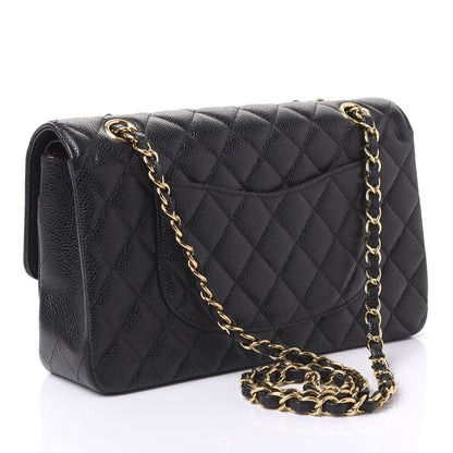 Chanel Caviar Quilted Medium Double Flap Black 2 of 10