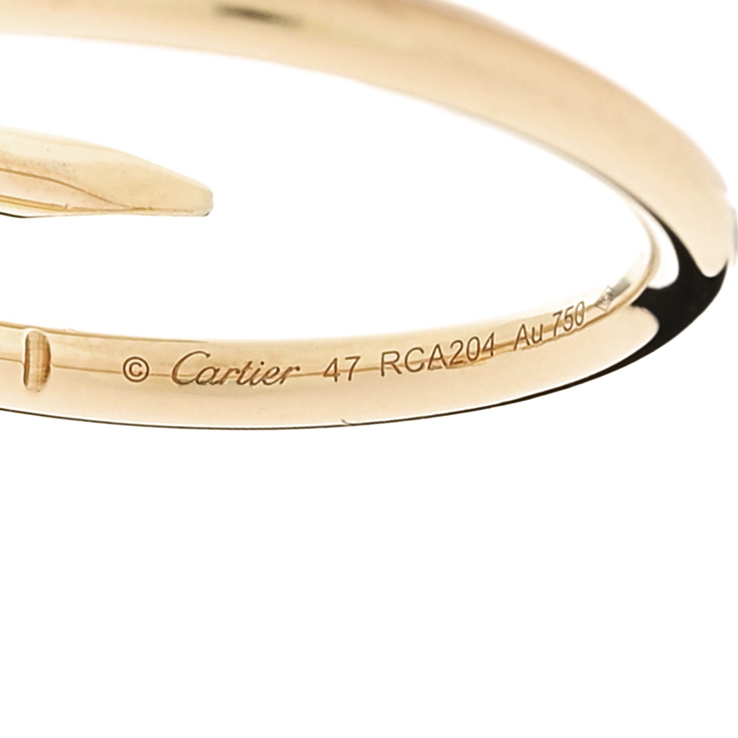 Cartier 18K Yellow Gold Small Juste Un Clou Ring 47 4 1847979