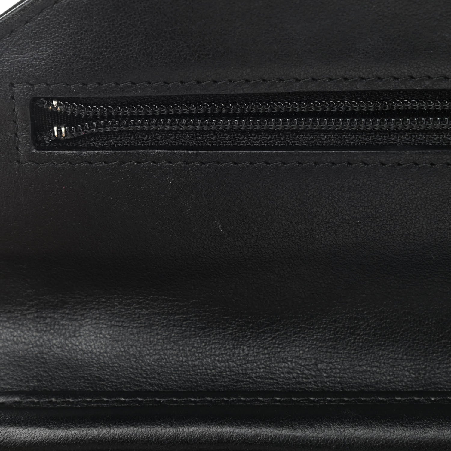 Chanel Lambskin Chevron Quilted Medallion Wallet On Chain WOC Black 11 of 14