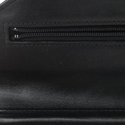 Chanel Lambskin Chevron Quilted Medallion Wallet On Chain WOC Black 11 of 14