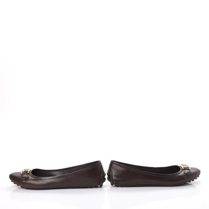 Louis Vuitton Calfskin Oxford Ballerina Flats 39.5 Brown 6 of 12