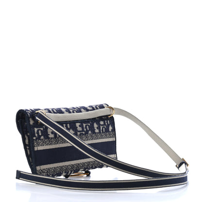 Christian Dior Oblique Slim Saddle Pouch Blue 4 of 17