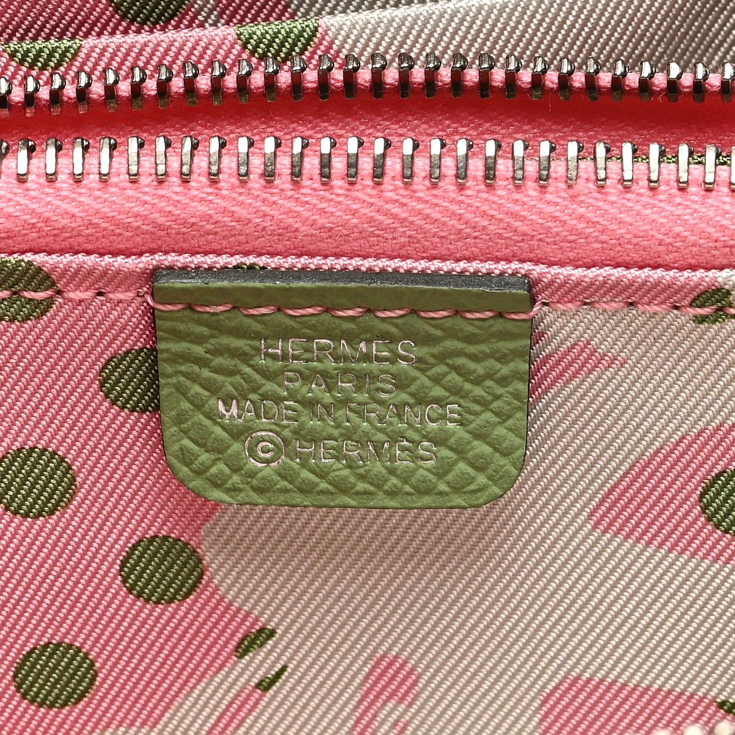 Epsom Silk'In Compact Wallet Vert Criquet