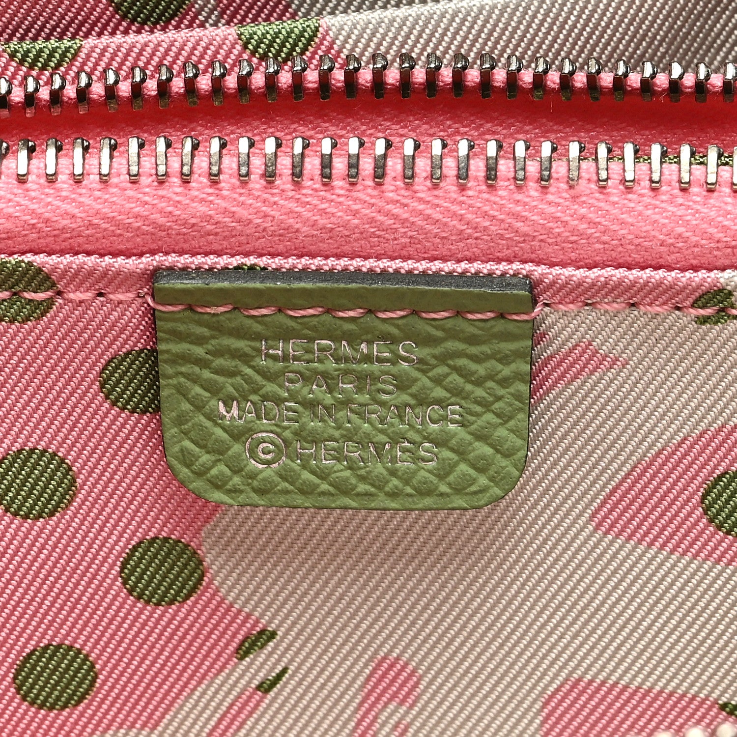 Hermes Epsom Silk'In Compact Wallet Vert Criquet 6 of 6