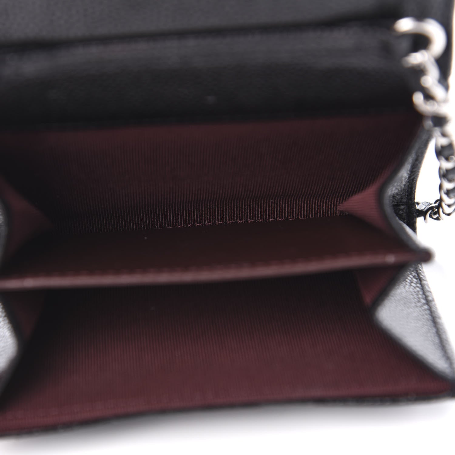 Chanel Caviar Quilted Flap Card Holder On Chain Black 5 of 11