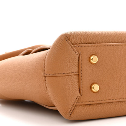 Bottega Veneta Grained Calfskin Maxi Intrecciato Small Arco Caramel 9 of 10