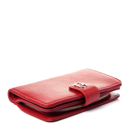 Chanel Caviar Sevruga Zip Pocket Wallet Red 4 of 11
