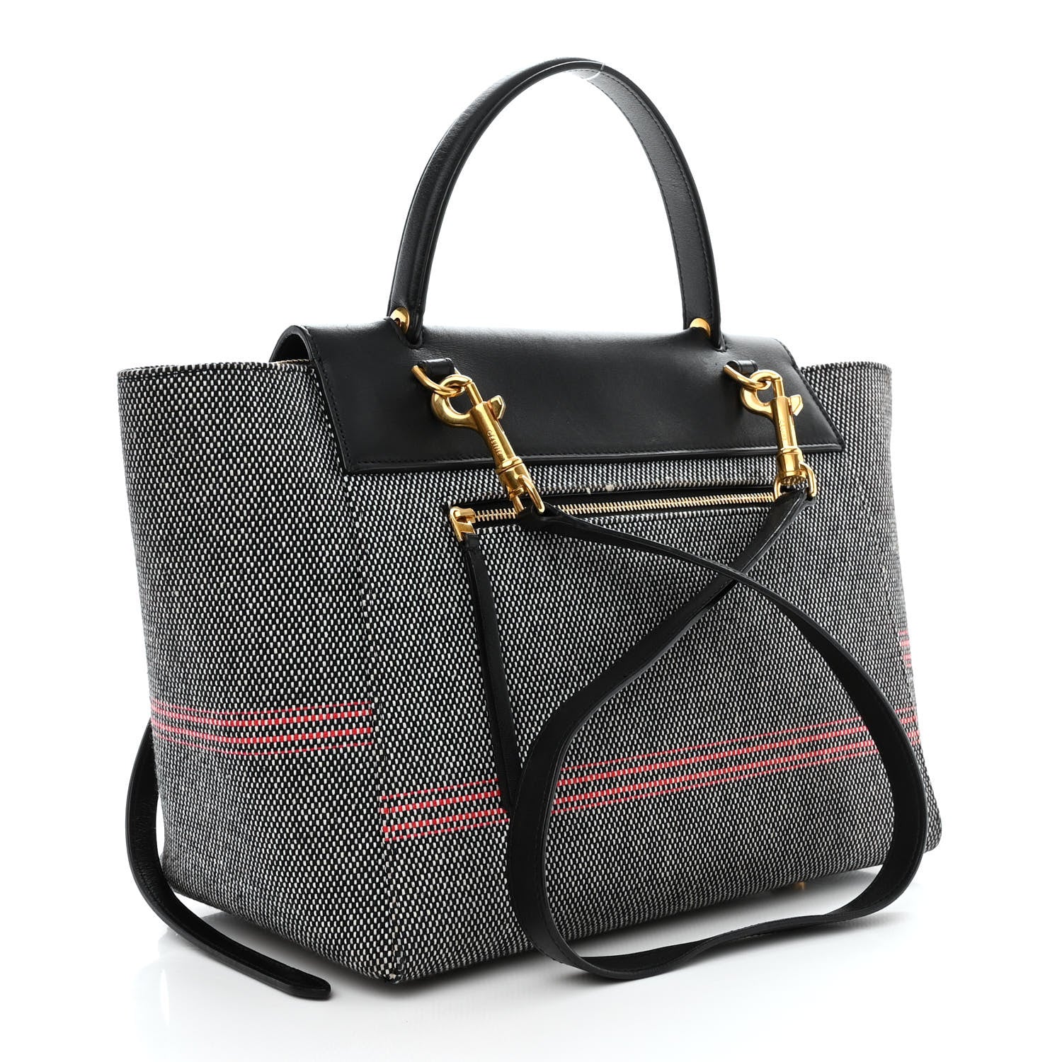 Celine Cotton Canvas Calfskin Mini Belt Bag Black 3 of 13