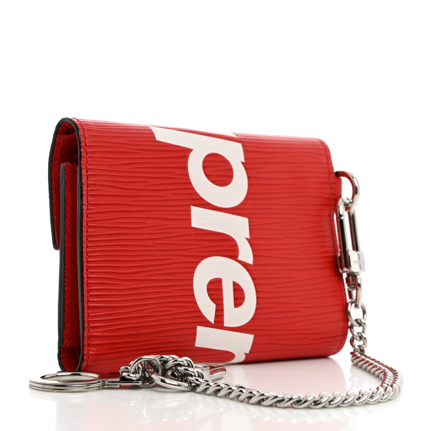 Louis Vuitton X SUPREME Epi Chain Wallet Red 3 of 8