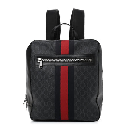 Gucci GG Supreme Monogram Web Tote Backpack Black Grey 1 of 5