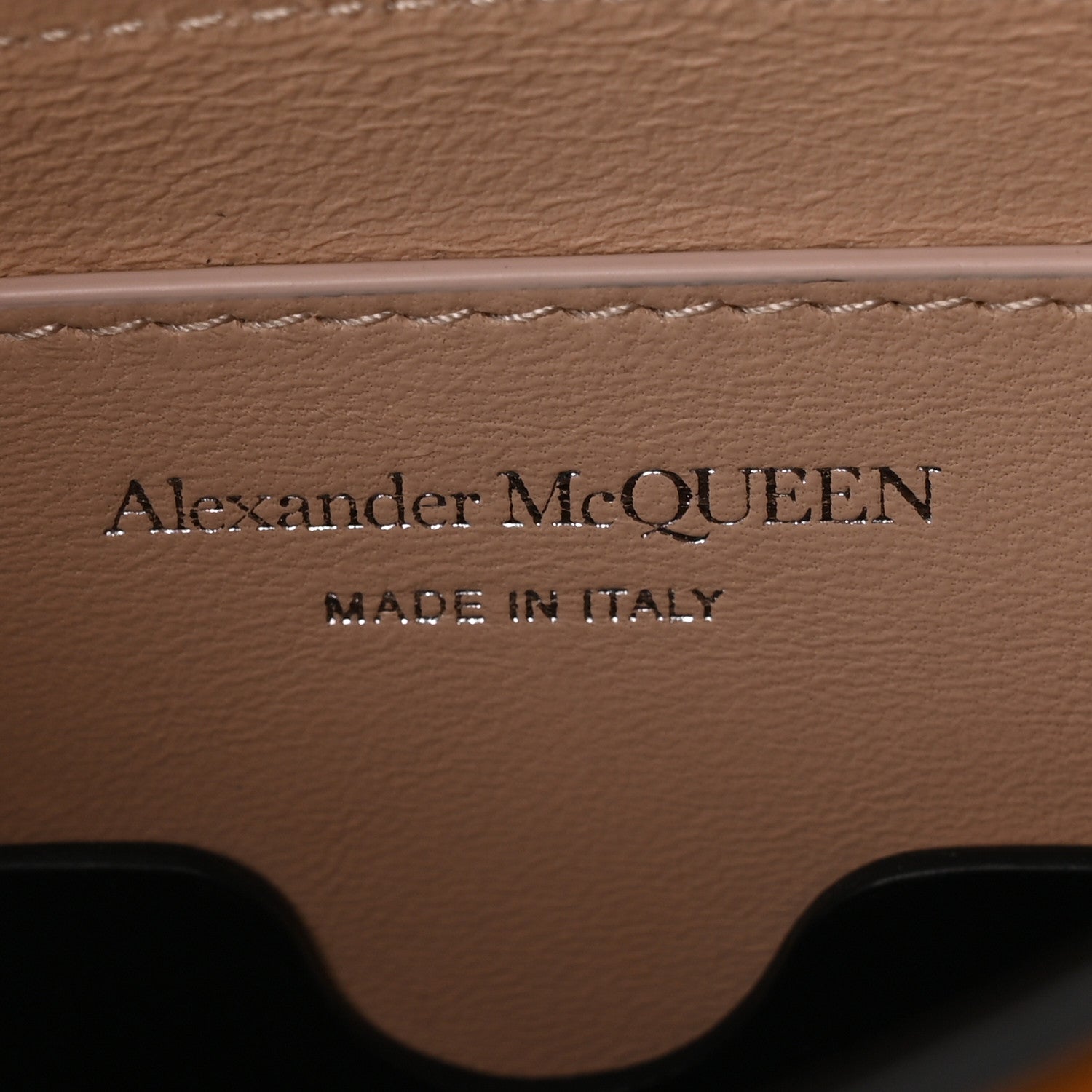 Alexander McQueen Calfskin Curve Bucket Bag Tan 6 of 11