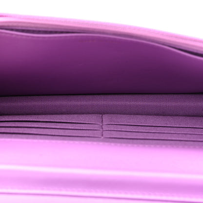 Chanel Patent Calfskin Quilted Wallet On Chain WOC Purple 5 of 12