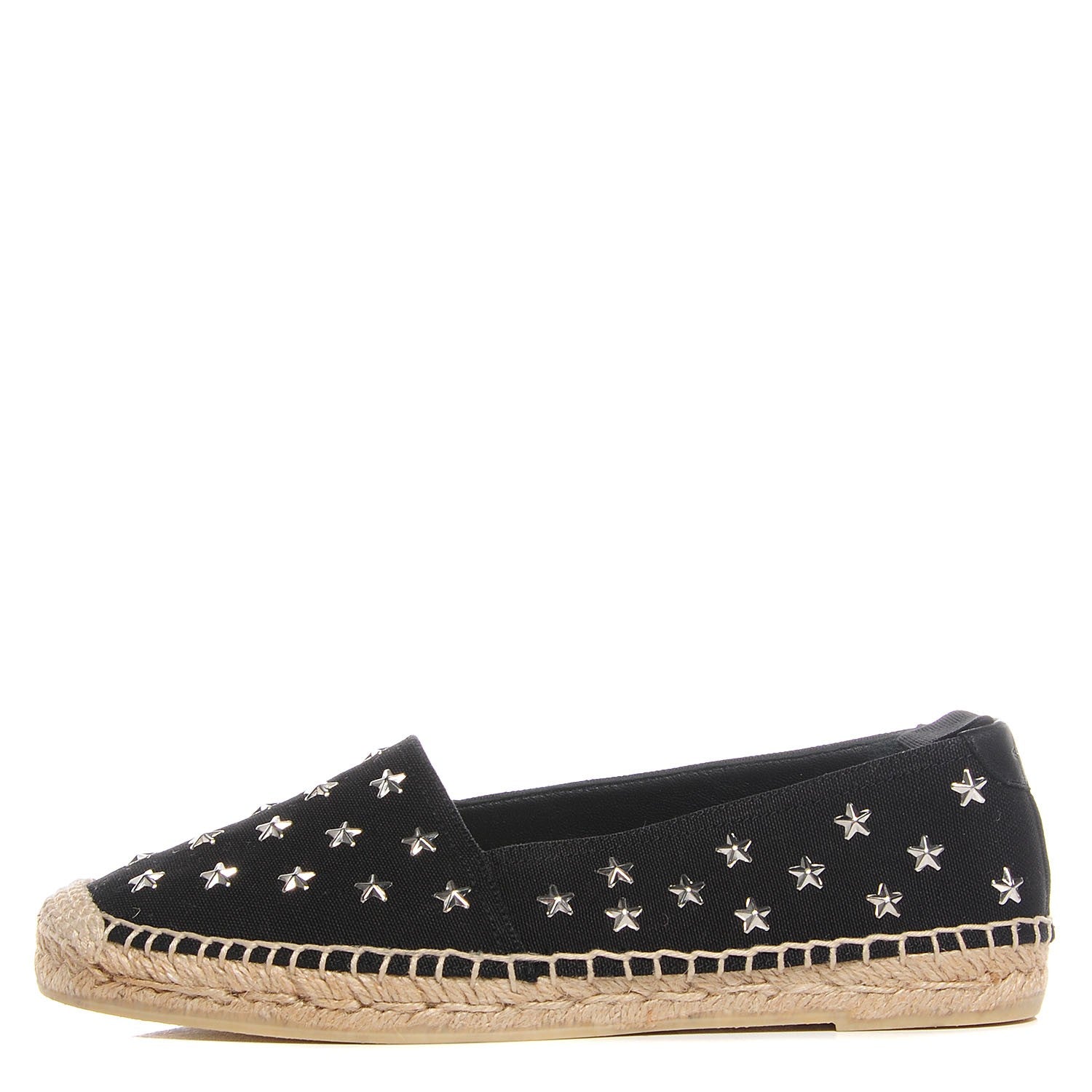 Saint Laurent Canvas Star Studded Espadrilles 36 Black 1 of 8