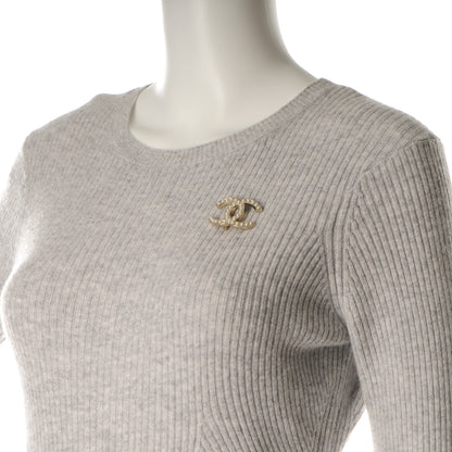 Chanel Pearl CC Brooch Light Gold 2 of 4