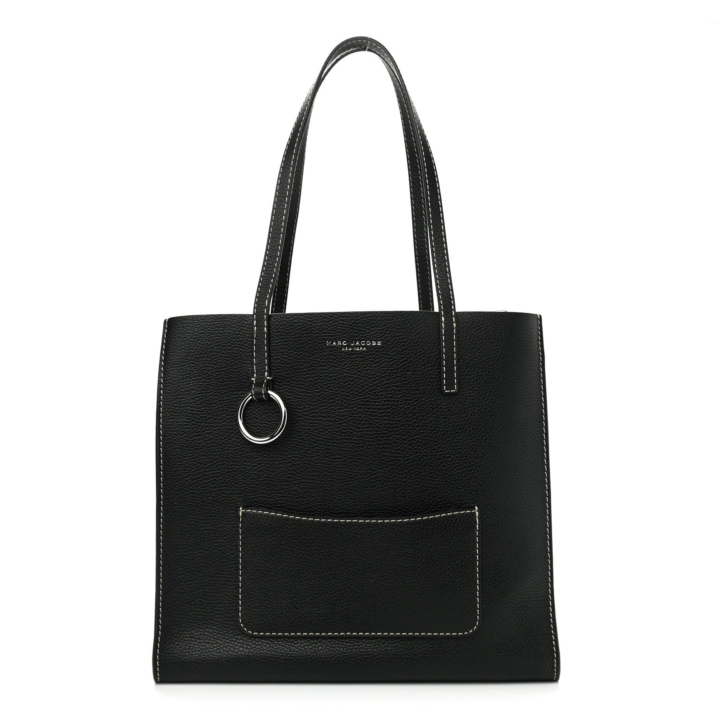 Grained Calfskin Bold Grind Tote Black