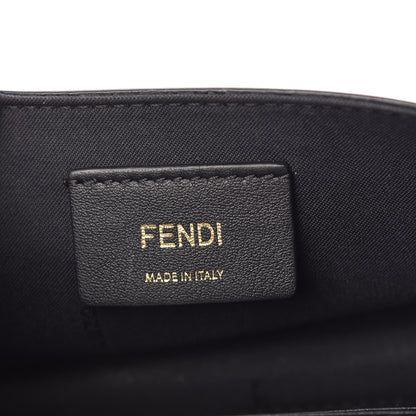 Fendi Vitello Liberty F is Fendi Bi-Color FF 1974 Embossed Envelope Belt Bag Maya Black 7 of 11