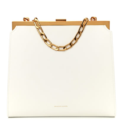 Mansur Gavriel Calfskin Elegant Chain Bag White 1 of 8