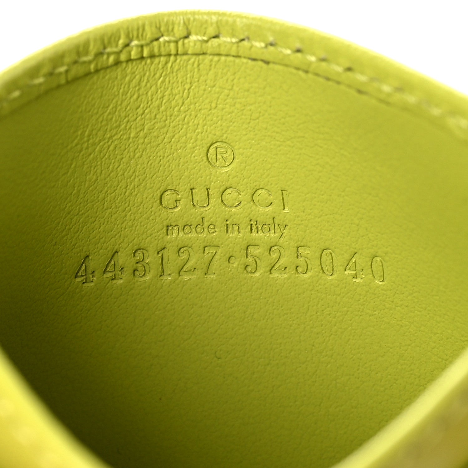 Gucci Calfskin Matelasse GG Marmont Card Holder Bright Green 6 of 6