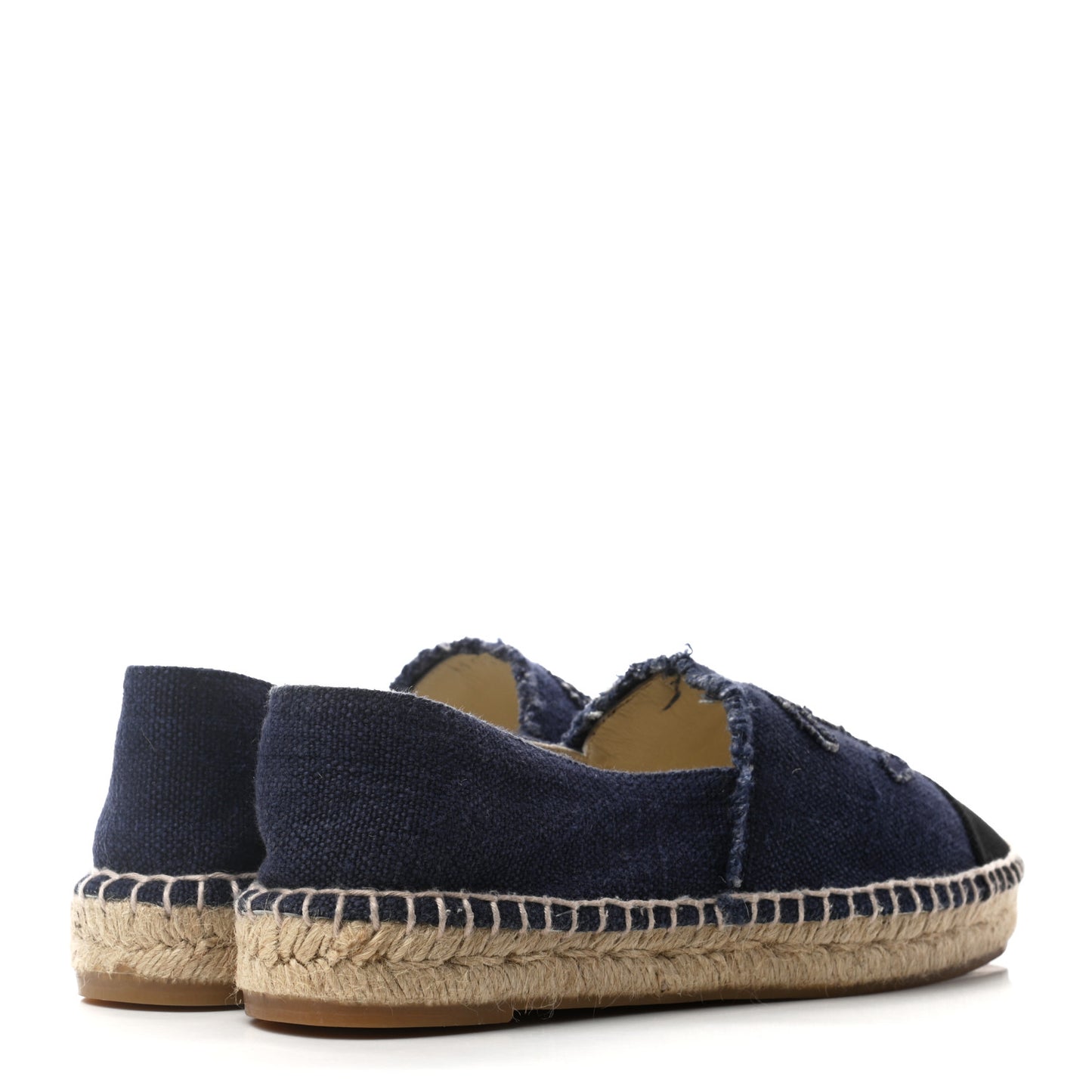 Denim Toile CC Espadrilles 37 Navy Black