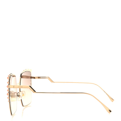 Fendi Metal Dots Square Sunglasses FF 0259/S Gold 3 of 8