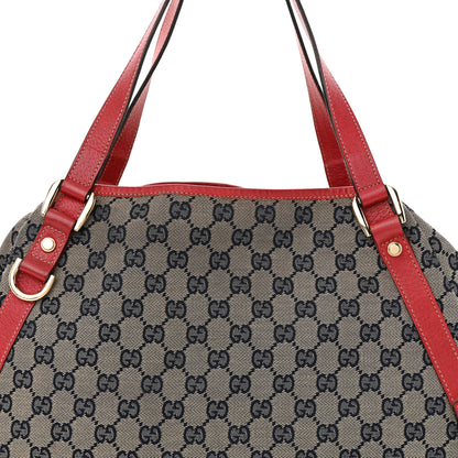 Gucci Monogram Medium Abbey Shoulder Bag Navy Red 8 of 16