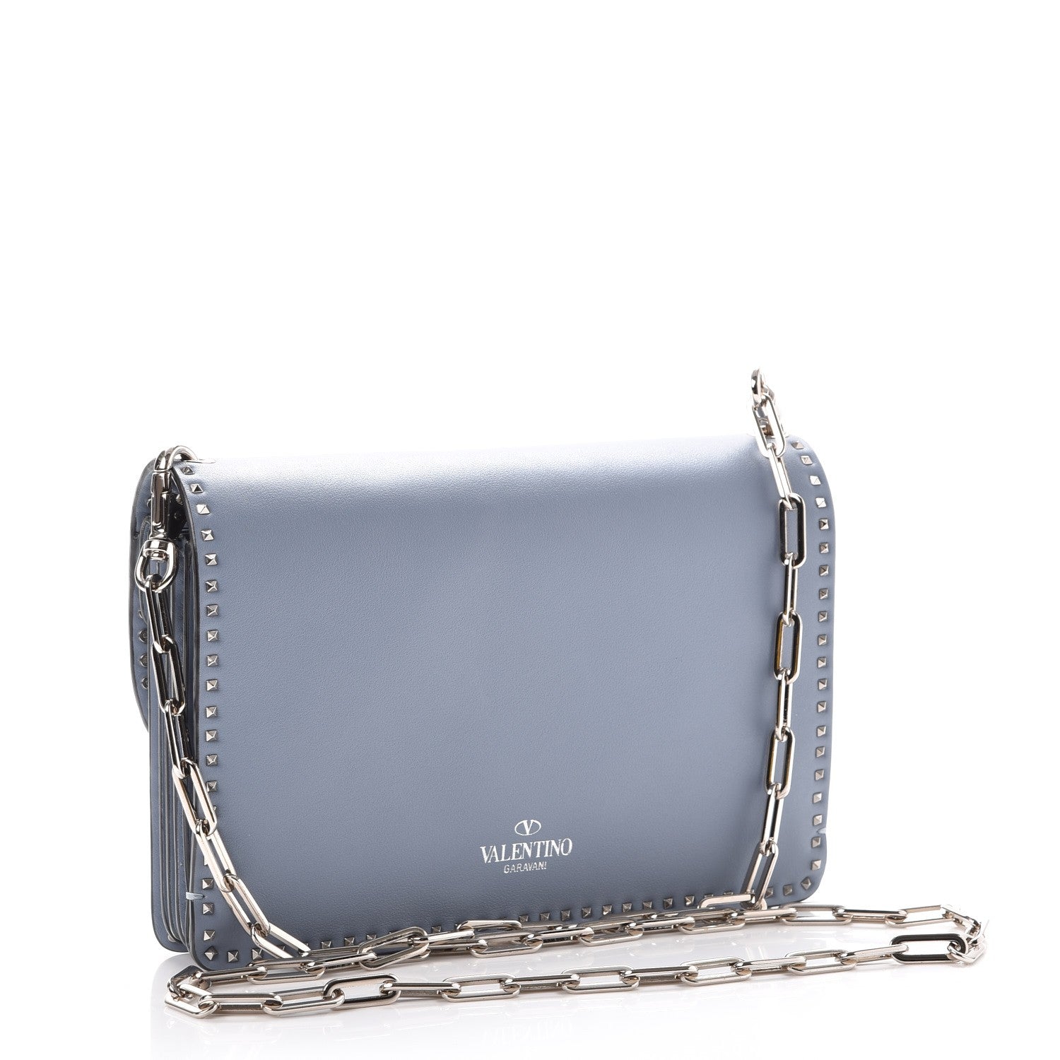 Valentino Garavani Vitello Rockstud Cabana Shoulder Bag London Stone 3 of 7