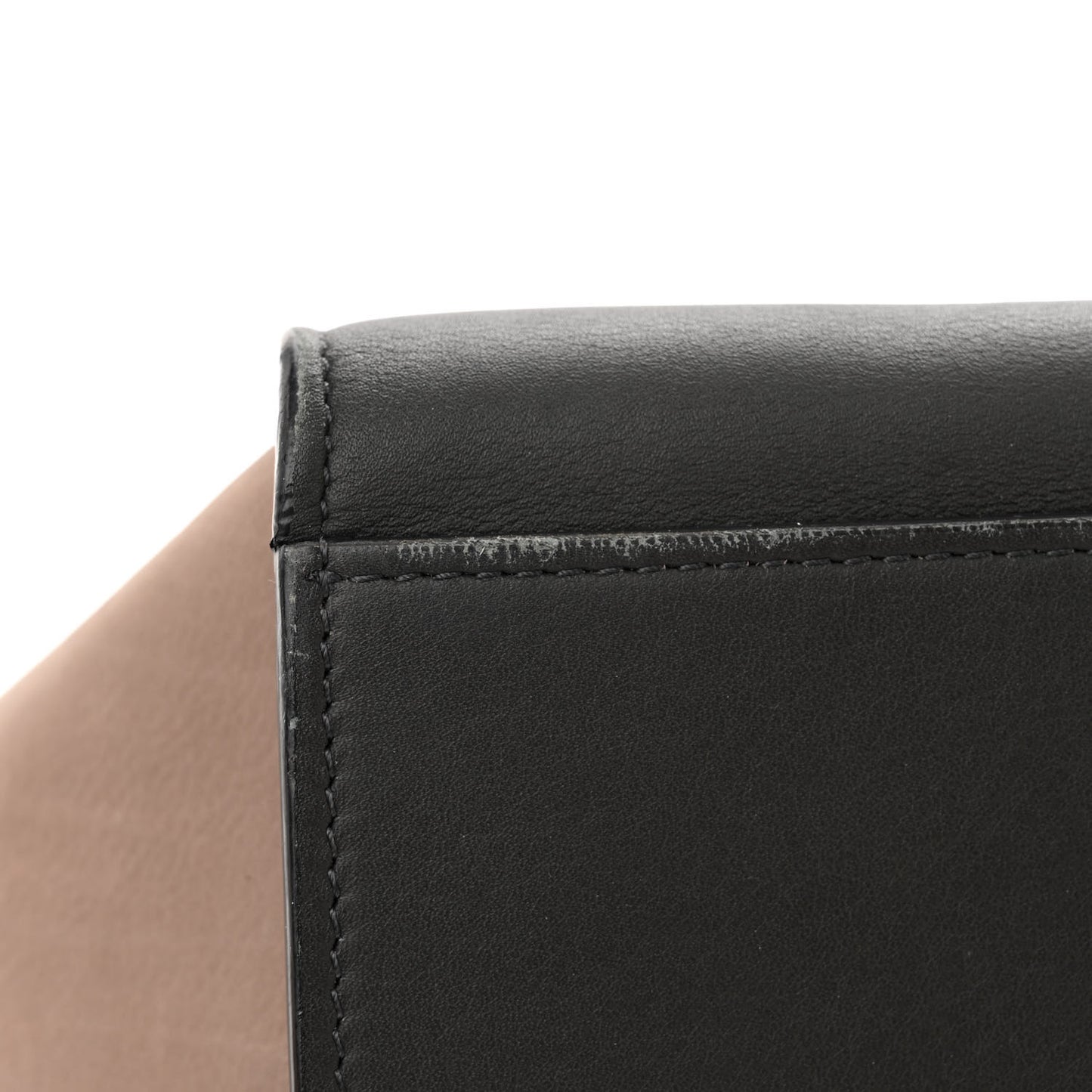 Smooth Calfskin Nubuck Small Tri-Color Trapeze Nude
