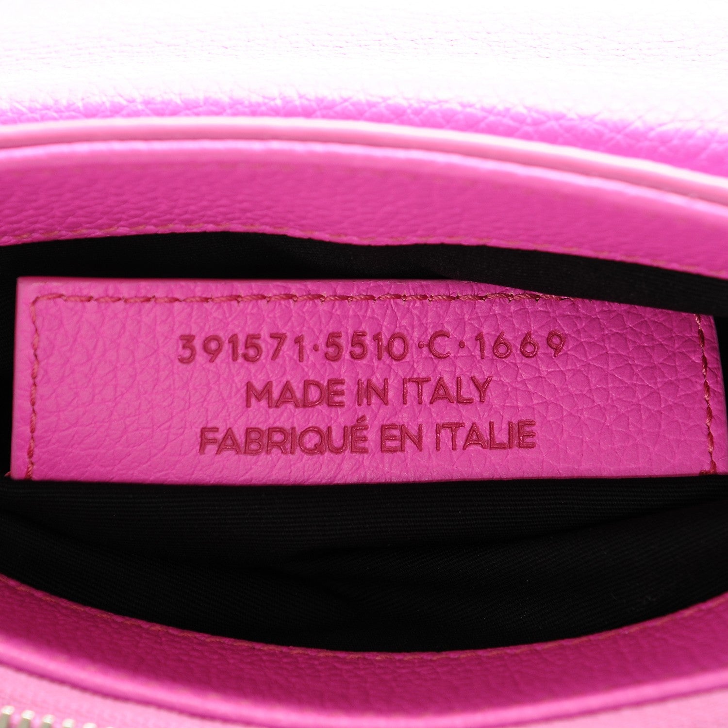 Balenciaga Grained Calfskin Le Dix Mini Soft Cartable Rose Fluo 7 of 7