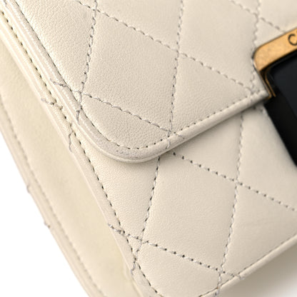 Chanel Sheepskin Quilted Mini Beauty Lock Flap White 20 of 23