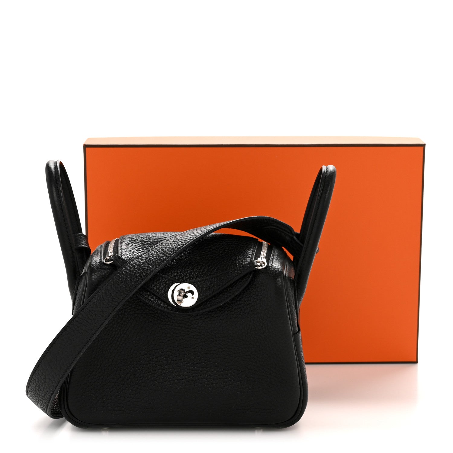 Hermes Taurillon Clemence Mini Lindy 20 Black 27 of 27