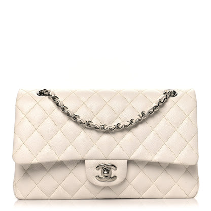 Chanel Caviar Quilted Medium Double Flap White 1 of 10